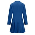 thumbnail image 3 of cfhntfmh Robes Mini pour Femmes Formelles à Manches Longues à Col à Revers Boutonnées Robe Chemise Tendance Ample Plissée Robe de Travail, 3 of 6