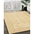 thumbnail image 3 of Ahgly Company Machine Washable Indoor Square Abstract Brown Gold Area Rugs, 4' Square, 3 of 7