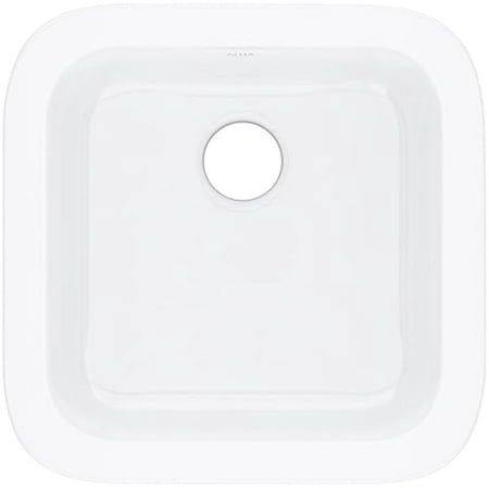 Rohl Allia 18" Fireclay Single Bowl Bar/Food Prep Kitchen Sink in White - 5927-00