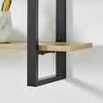 thumbnail image 5 of Danya B. Rio Three Tier Modular Floating Bracket Wall Shelf - Chestnut, 5 of 8