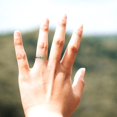 thumbnail image 6 of 0.17 ctw Wedding Band for Women - 18K Yellow Gold Simulated Green Diamond Stackable Eternity Ring, 6 of 6