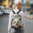 thumbnail image 7 of JIALIOU Mini Backpack Purse for Women Quilted Casual Daypack Small Travel Shoulder Bag, Panda Oil Painting, 7 of 7