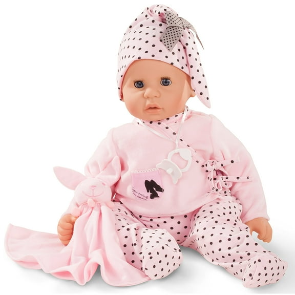 Gotz Cookie 19" Soft Baby Doll in Pink with Blue Sleeping Eyes and Accessories