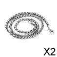 thumbnail image 1 of 2x Collar de Eslabones de Cadena de Acero Inoxidable 1820 22 24 2628 con Marco de 3/4MM 2 piezas, 1 of 8