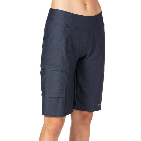 Terry Bike Shorts Women Padded 10.75" Long Fixie Bike Shorts for Women Cycling, Relaxed Fit MTB Mountain Bike Shorts