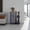 Natural+ Blue, variant on Kitchen Carts, Bar Cart with 6 Built-in Wine Rack and Casters, Light Gray, Gray Kitchen Islands,Particle Board Metal Kitchen Carts, Furniture Dining Furniture Kitchen Islands & Carts