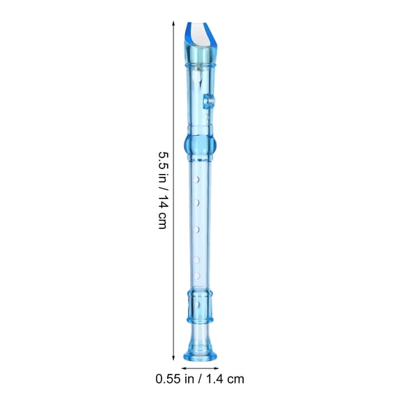 4pcs 6-Hole Mini Clarinet Transparent Flute Children Beginner Music Playing Wind Instruments (Random Color)