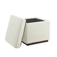 thumbnail image 4 of Linon Elta Square Storage Ottoman, Natural Sherpa/Walnut, 4 of 10