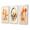 thumbnail image 3 of Designart "Vivid Geometric Orange and Yellow I" Modern Framed Wall Art Set Of 3 - Yellow Abstract Geometric Frame Gallery Set For Office Decor, 3 of 6