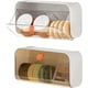 thumbnail image 1 of Caja de almacenamiento de pared, organizador de baño sin perforaciones con divisor, soporte para artículos pequeños para dormitorio, baño, lavabo (juego de 2), 1 of 4