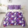 thumbnail image 2 of Feelyou Teen Trick or Treat Bedding Comforter Set 7pcs, Halloween Spider Web Queen Bedding Sets, Horror Ghost Pumpkin Reversible Queen Sheet Sets, Luxury Bedroom Decor, 2 of 7