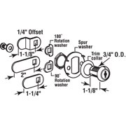 Prime-Line Plated Die Cast Housing and Steel Lock Cam3/16 Chrome for Drawer or Cabinet
