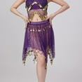 thumbnail image 6 of DYTTDG Mesh Sequin Coin Exotic Belly Dance Skirt with Asymmetric Tassels | Sparkling Performance Skirt for Stage, Dance & Party, 6 of 8