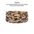 thumbnail image 3 of Sonducket Pulseras de cuero con hebilla de aleación de múltiples capas Joyería de con estampado de leopardo Ropa, zapatos y accesorios Miscelánea Beige Sonducket AP010180-03, 3 of 6