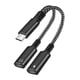 thumbnail image 1 of En 1 USB C tipo C a doble USB tipo C adaptador de audio divisor de conector para auriculares, 1 of 6