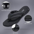 thumbnail image 5 of STQ Women‘s Flip-flop Non Slip Comfortable Yoga-Mat Thong Sandals for Outdoor All Black 6 US, 5 of 7