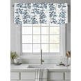 thumbnail image 4 of Vintage Blue Plant Valances for Windows, Rod Pocket Kitchen Valance Curtains - Soft & Washable Small Window Treatment for Living Room,&nbsp;Bathroom, Nature Abstract, 54x18inch, 4 of 9