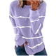 thumbnail image 2 of Puntoco moda mujer cuello redondo manga larga camiseta otoño estampado blusa suelta tops Puntoco Puntoco-4510, 2 of 5