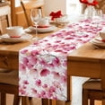 thumbnail image 5 of Pink Flowers Table Runner 72 Inches, Spring Botanical Budding Floral Branches Bed Runner Dresser Scarves Tabletop for Indoor Outdoor Parties/Ceremony/Banquet, 14" x 72", 5 of 9