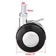 thumbnail image 2 of Office Chair Casters 2 inch Twin Wheel w Brake M8x15 Threaded Stem Swivel 5pcs, 2 of 4
