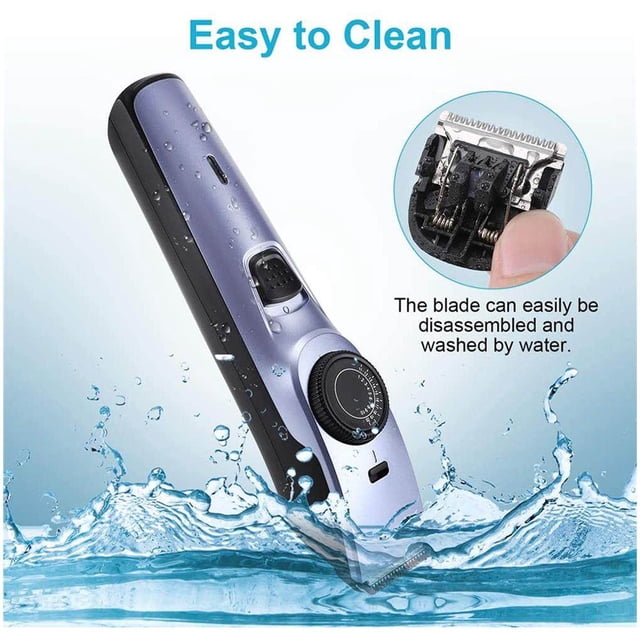 Tondeuse à Cheveux Homme Professionnelle Sans Fil Électrique Rechargeable Kit de Coupe de Barbe avec Bouton Réglable 1-10mm