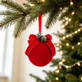 thumbnail image 4 of Dmlowu Christmas Tree Decorations, Shatterproof Red Christmas Ball Ornaments with Bow and Pinecones, Vintage Flocked Ornaments for Christmas Tree Holiday Decor, 4 of 6