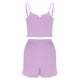 thumbnail image 4 of Conjunto de pijama de poliéster para mujer, de moda, de color liso, fino, holgado e informal, con camisetas sin mangas y pantalones cortos., 4 of 7