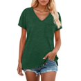 thumbnail image 2 of Kureaily Pocket Detail Short Sleeve T Shirt With Contrast Trim Casual Comfort Fit Tee Top For Everyday Wear Casual Basic Tops, 2 of 6