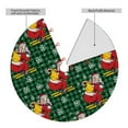thumbnail image 2 of Rateoe Vintage Santa Skiing Green Plaid Print Christmas Tree Skirt 36" for Xmas Holiday New Year Party Circle Tree Mat Ornaments Decoration, 2 of 7