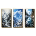 thumbnail image 2 of Designart "Soaring Summits Maple Crown " Canada Framed Wall Art Set Of 3 - White Canada Frame Gallery Wall Set For Home Decor, 2 of 6