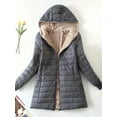 thumbnail image 5 of Winter Mid-Length Hooded Slim Fleece Thickened Jacket Warm Jacket, 5 of 9