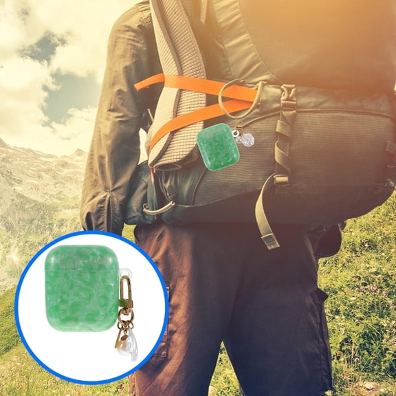FOMIYES Light Green Tpu Earphone Case, Stylish Design, Durable and Portable