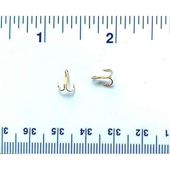 50 Gerry's Tackle 3X Strong Gold Treble Hooks Size 18