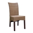 thumbnail image 1 of International Caravan Bali Campbell Rattan Wicker Stained Dining Chair (Set of 2), 1 of 4