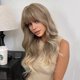 thumbnail image 1 of Long Light Brown Wigs with Bangs Synthetic Wigs for Women, 1 of 5