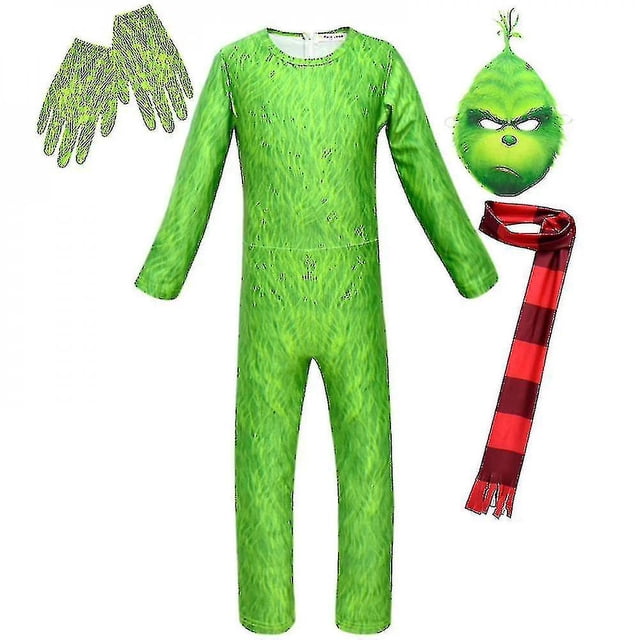 Disfraz de Cosplay de Grinch para niño y niño, vestido elegante, mono de fiesta de Navidad.yt