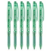 Pilot FriXion Point Gel Stick Pen, Extra Fine Point, Erasable, 0.5mm, Green Ink, 6 Count