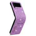 thumbnail image 4 of Phone Case for Samsung Galaxy Z Flip 5 Wallet Cover, Magnetic Closure Folio [Credit Card Holder] Bling Glitter PU Leather Shockproof Lightweight Cell Accessories Women,Purple, 4 of 10