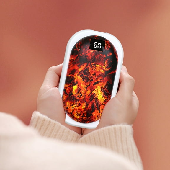 COM1950s Hand Warmer Power Bank Portable Hand Warmer Power Bank Rechargeable Usb Hand Warmer Heater Double Side Quick Heating 3 Gears for Skiing Climbing Hiking Winter Hot Hands Hand Warmers