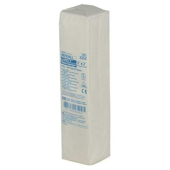 Covidien Sponge, Non-Sterile, White, Gauze, PK200 KCGS019252
