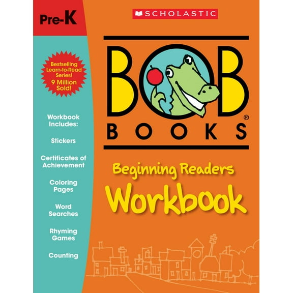Bob Books - Beginning Readers Workbook | Phonics, Alphabet, Writing Practice, Stickers, Ages 3 and up, Pre-K, Kindergarten (Stage 1: Starting to Read) (Paperback)