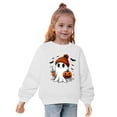thumbnail image 3 of Odeerbi Toddler Boys Girls Halloween Ghost Crewneck Sweatshirts Fall Winter Cotton Sweatshirt Toddler Kids Cute Solid Color Halloween Long Sleeve Sweatshirts Top Toddler Clothes White, 3 of 5