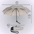 thumbnail image 7 of Knirps T.020 Manual Pocket Rain Umbrella in Liana Nature – Compact Travel Umbrellas, Lightweight, Strong Aluminum Frame - Folds to 7.5in, Large 34in Canopy, Zip-Up Case Included, 7 of 7