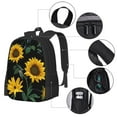thumbnail image 4 of XMXT Travel Laptop Backpack for School Work, Sunflower Black Background Large Capacity Bookbag Travel Bag Backpacks for Women Men, 4 of 9