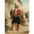 thumbnail image 2 of Albert Edelfelt 14x18 Black Ornate Wood Framed Double Matted Museum Art Print Titled - Italian Bandit (1870), 2 of 5