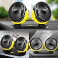 thumbnail image 3 of Ventilador de refrigeración para coche, dispositivo de aire de doble cabezal ajustable de 360 °, Motor sin escobillas, bajo ruido, USB para uso en automóvil, 3 of 4