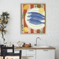 thumbnail image 2 of Stupell Industries Seafood & Herbs on Stripes Gold Framed Floater Canvas Wall Art design by Courtney Haley, 31 x 25, 2 of 9