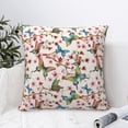 thumbnail image 4 of Yiaed Floral With Butterflies Print Pillow Covers Super Soft Decorative Square Throw Pillow Covers Case Cushion Covers for Sofa Couch Bedroom Car Decor（No pillow core）-16"x16", 4 of 7