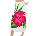 thumbnail image 4 of HAPPY BAY Women's Beachwear Summer Bikini Wraps Beach Wrap Sarong Skirt Swimsuit Swimwear Coverups Bathing Suit Swim Cover ups for Women One Size White, Floral, 4 of 4