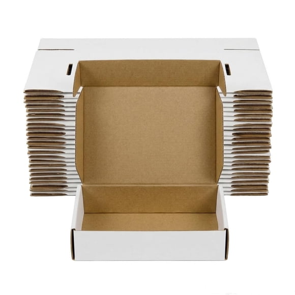 Cajas de envío ZxelupApr, 20 unidades, 30 x 23 x 10 cm, cartón blanco